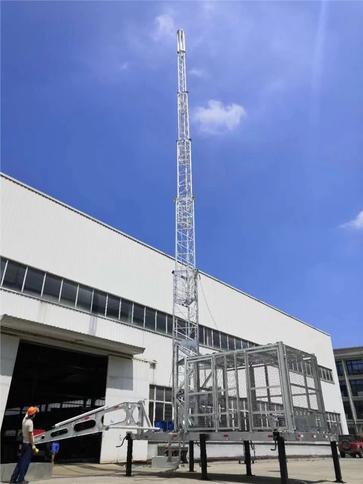 Heavy Duty Cell On Wheels Telecom Tower